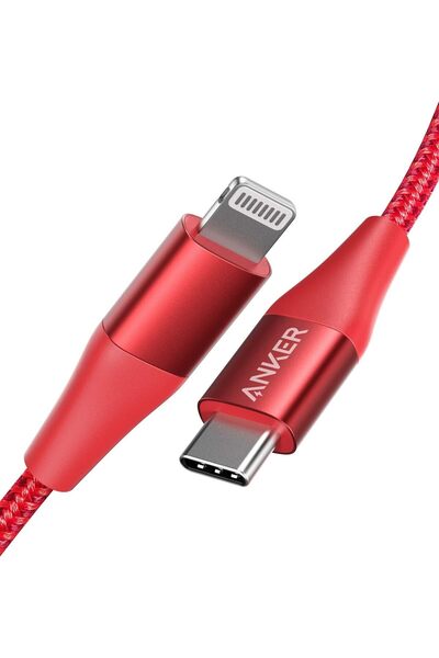 Generic Brand كابل USB C إلى Lightning [3 أقدام] من Powerline+II، كابل مجدول ...