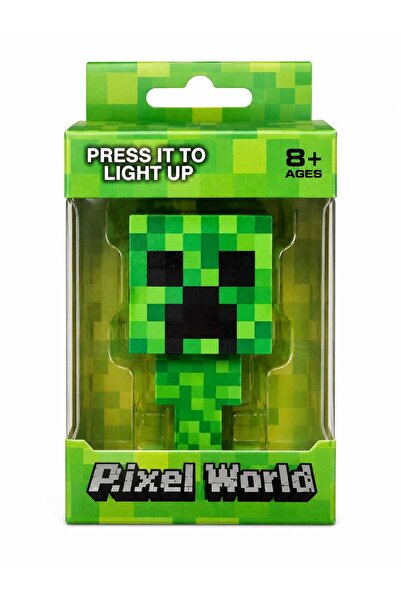KAZUKO بكسل وورلد - مجسم كريبر المضيء (Pixel World - Light-up Creeper Figure)