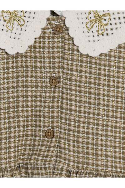 LC Waikiki Baby Collar Plaid Girl's Dress