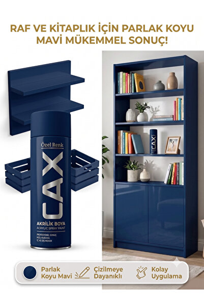 caxcolors CAX Akrilik Sprey Boya 400 ml – Mobilya, Raf, Kitaplık ve Ahşap Hız...