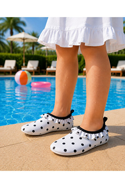 Generic Brand Scuba Fabric, Non-Slip and Drainable Soles, Polka Dot Children'...