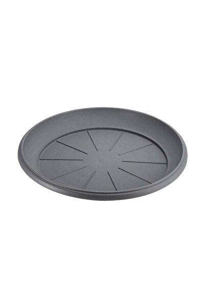 BAMI NETWORK Farfurie ghiveci flori plastic antracit 37x4.5cm