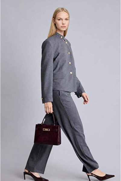 DeFacto Straight Fit Zippered Pocket High Waist Standard Length Classic Trous...