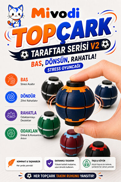 Mivodi Hobinin 3 Boyutlu Hali Topçark V2 — Bas, Dönsün, Rahatla! Stress Oyunc...