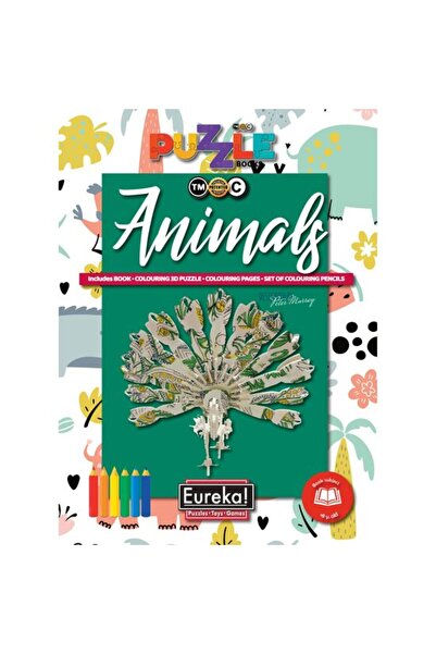 Generic (Unbranded) Carte de colorat cu puzzle-uri 3D cu animale