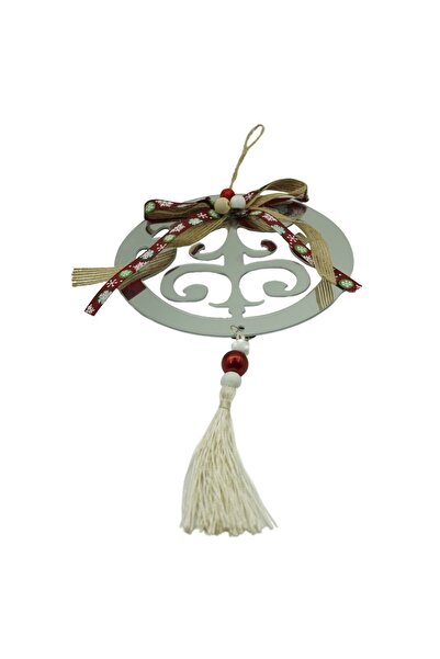 Rao Ornament Brad, Rotund, Argintiu, Lucios, 14*26cm, Acril, Interior/ Exterior