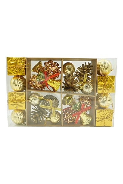 Rao Set de 24 Ornamente de Brad, de Tip Glob, Multicolor, din Polistiren, cu ...