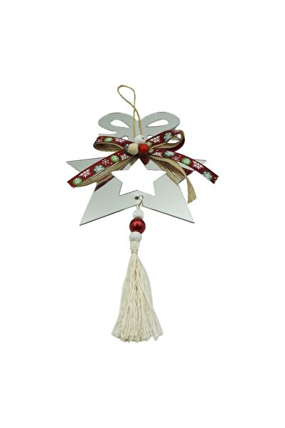 Rao Ornament Brad, Stea, Argintiu, Lucios, 14*26cm, Acril, Interior/ Exterior