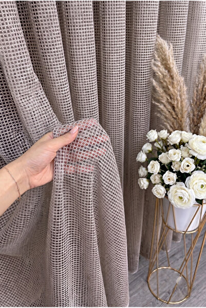 KENANAKDENİZ Mink Mesh Knitted Tulle Curtain I Heavy Weight I 1/2.5 Medium Pi...