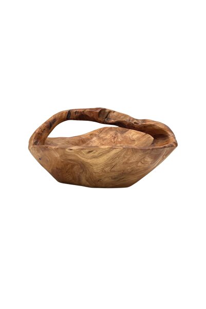 B&D Wooden Fruit Bowl – Premium Natural Wooden Bowl for Fruit Display, Bread,...