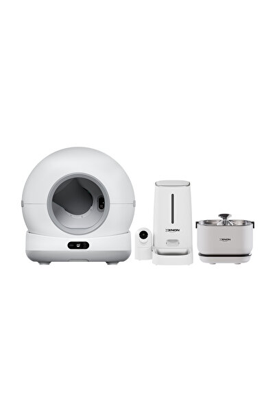 Xenon Smart Kedi Tuvaleti, Kameralı Mama Kabı ve Su Pınarı 3'lü Set | WiFi, 7...