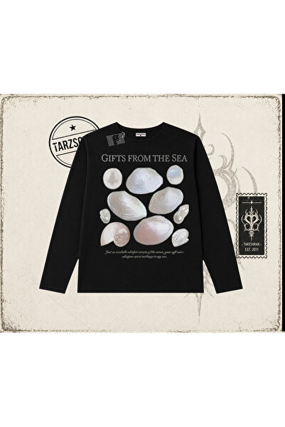 Tarzsokak Unisex pokloni iz mora, majica sa okruglim izrezom, dugi rukavi, bela