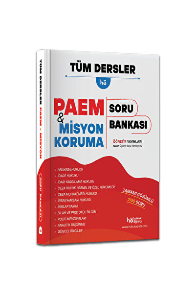 hukuk öğretir PAEM Komiser Yardımcılığı Ve Misyon Koruma Sınavı Tüm Dersler |...