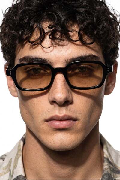 Bilge Karga Lucky Black Gold Mirror Degrade Men's Sunglasses