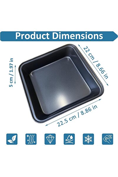 STARSTAR 2-piece cake mold set, oven baking mold, square baking pan, healthy ...