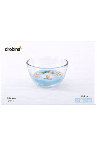 drobina زبدية بايركس زجاج المقاوم للحرارة من قطعة واحدة 1.6 لتر من دروبينا