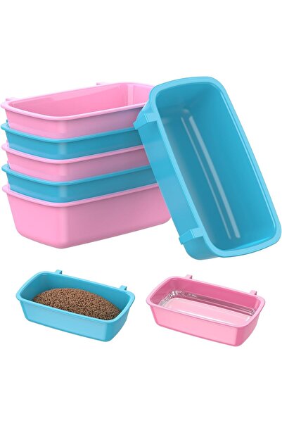 STARSTAR Hanging birdcage feeder, food and water containers, 6-piece plastic ...