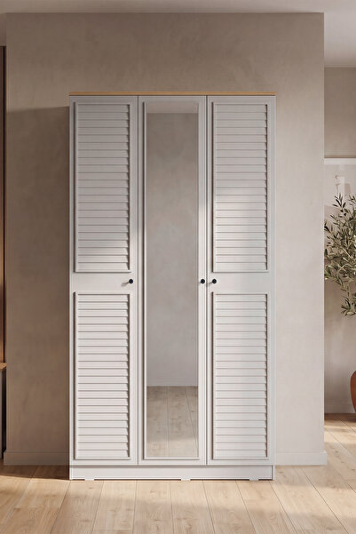 SARMOBİ Taiga 3 Kapaklı Gardırop Y:209 G:103 D:52 / Buz Gri