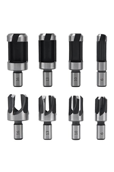 STARSTAR 8-piece plug gauge cutter set, 6mm/10mm/13mm/16mm drill bits, woodwo...