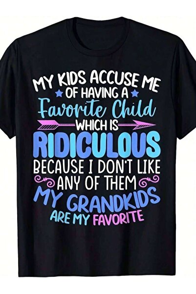 9JY Men's Grandma's Children's Pattern-Shirt| Grandma Is My Favorite Funny Gr...