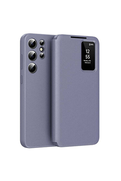 Techsuit Case for Samsung Galaxy S25 Ultra, SmartView Series, blue - purple