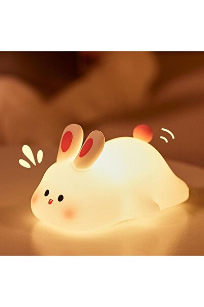 STARSTAR Children Night Light Nursing Light Rabbit Silicone Bedside Lamp LED ...