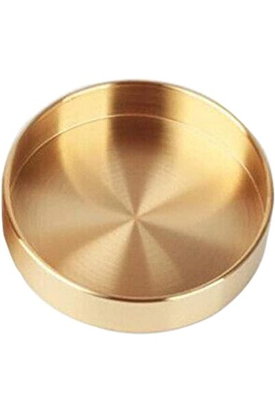 STARSTAR This round brass storage tray, 13 cm in diameter, is suitable for st...