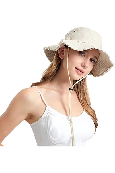 STARSTAR Women's UV-protective sun hat, cotton, wide brim, breathable, foldab...