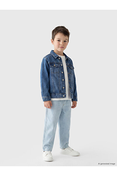 LC Waikiki Nevavm Baggy Fit Elastic Waist Boys' Jean Pants with Difference in...