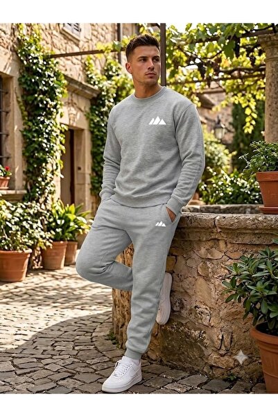 WOODROFFE Unisex Graphic Printed Crew Neck Tracksuit Set Oversize (Lover's Co...