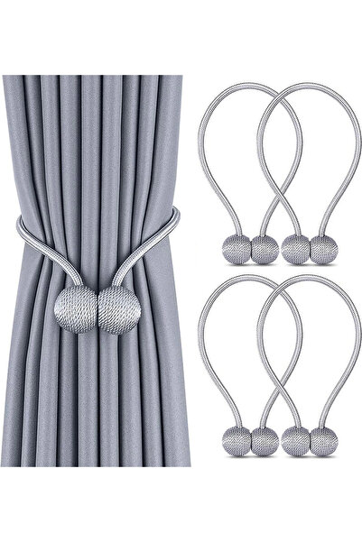 STARSTAR 4-Piece Set Magnetic Curtain Tiebacks Curtain Clips Back Cord Fasten...