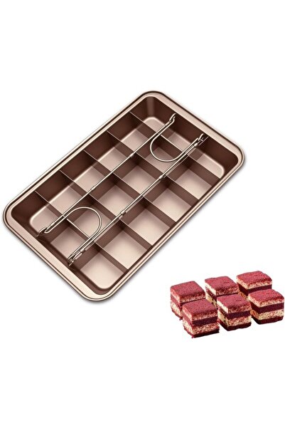 STARSTAR Non-Stick Brownie Baking Pan with Dividers, stainless steel square p...