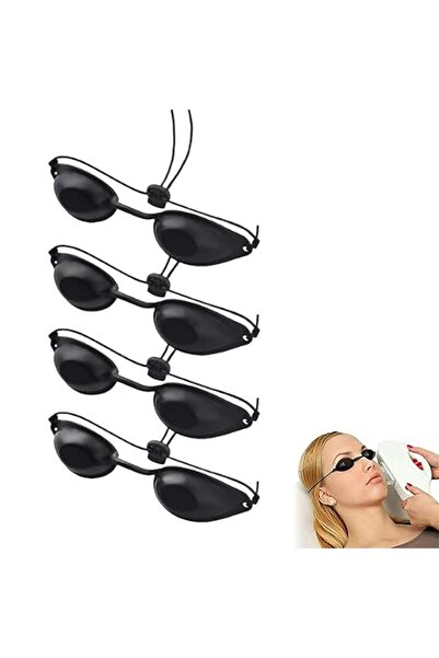 STARSTAR 4-Piece Sunglasses UV Laser Protection Glasses Black Protective Glas...