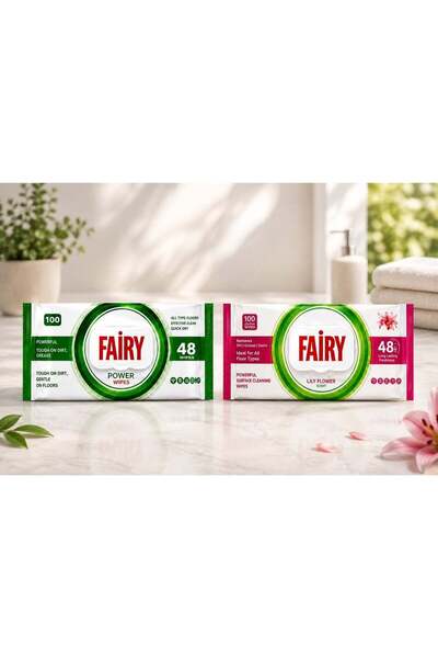 Fairy مناديل تنظيف للأسطح والأرضيات (عبوة من قطعتين)