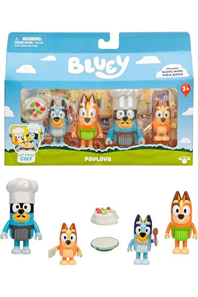 Moose Toys Bluey S13 Lets Play Chef Figure 4Pk Pavlova