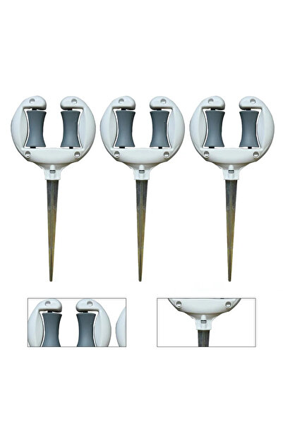 STARSTAR Three garden hose guides with top rollers for guiding garden hoses a...