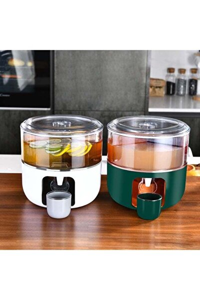DubaiGallery Compartment Rotatable Cold Kettle Refrigerator with Faucet Large...