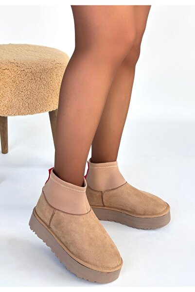 ALFA AKSESUAR 03 Cuen Nude Suede Boots