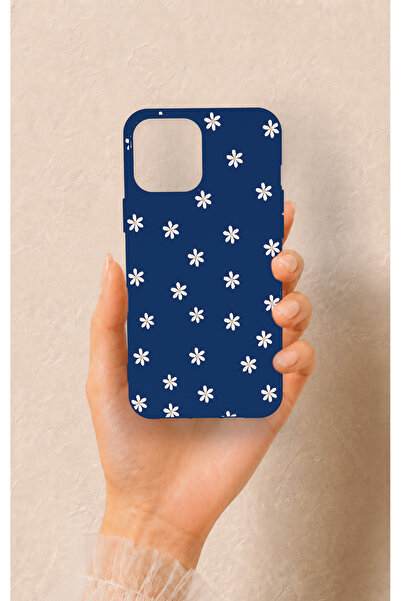 Vip Case iPhone 12 Pro Max Uyumlu Mini Papatya Desenli Silikon Kılıf