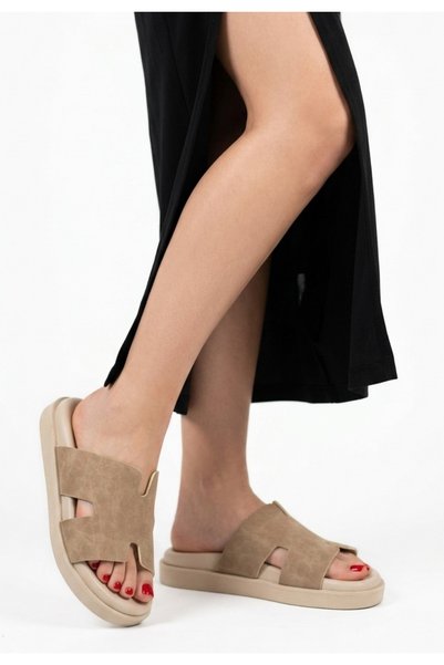 rimex sport wear Polte Beige Suede Slippers