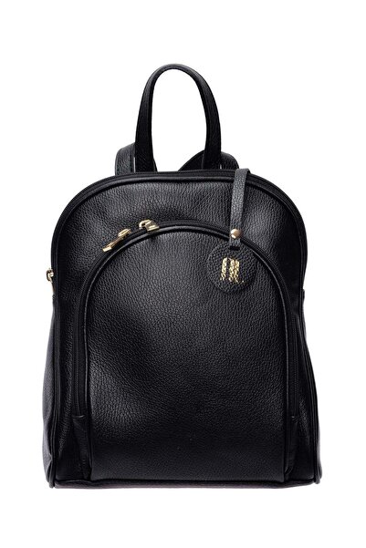 SimpleFind Anna Luchini Geanta piele -ANGELICA-Negru,Rucsac piele naturala, p...