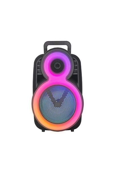 Boomboxtr Taşınabilir 8 İnç Bluetooth Hoparlör 20W TWS RGB Işıklı Kablolu Mik...