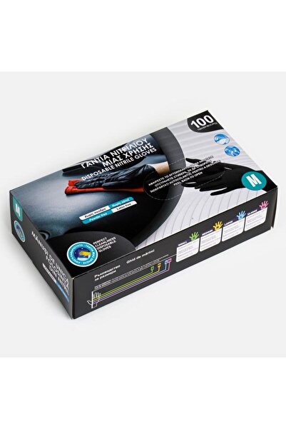 OEM Disposable Nitrile Gloves Black M - 100pcs