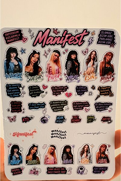 Genel Markalar Manifest Sticker Seti 50+ Parça FanMade