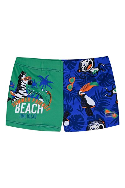 Energiers Μαγιό boxer "Summer friends" πράσινο
