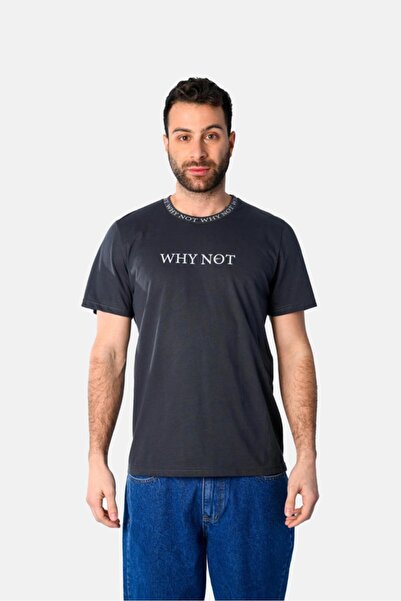 Paco & Co Μπλούζα κοντομάνικη ανδρική "Why not" γκρι