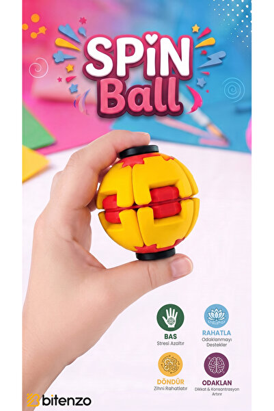 Bitenzo3D Spin Ball / Rulmanlı Dönen Stres Topu - Elde Taşınabilir Odaklanma ...