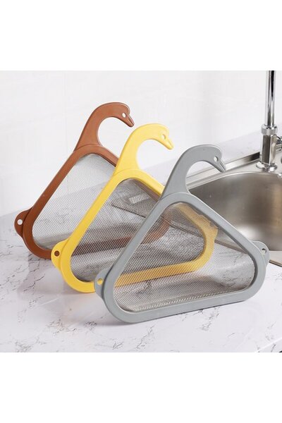STARSTAR 3 Pieces Corner Sink Drain Basket Triangular Swan Mesh Filter Counte...