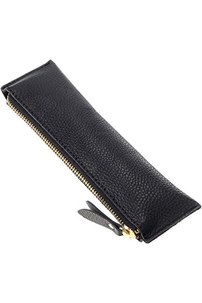 STARSTAR Genuine leather zippered pencil case, can also be used as a pen cove...