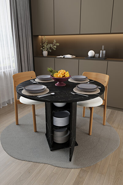 asratrend Modern Dolaplı 4 Kişilik Mutfak Yemek Masası %100 MDF Mutfak Yemek ...